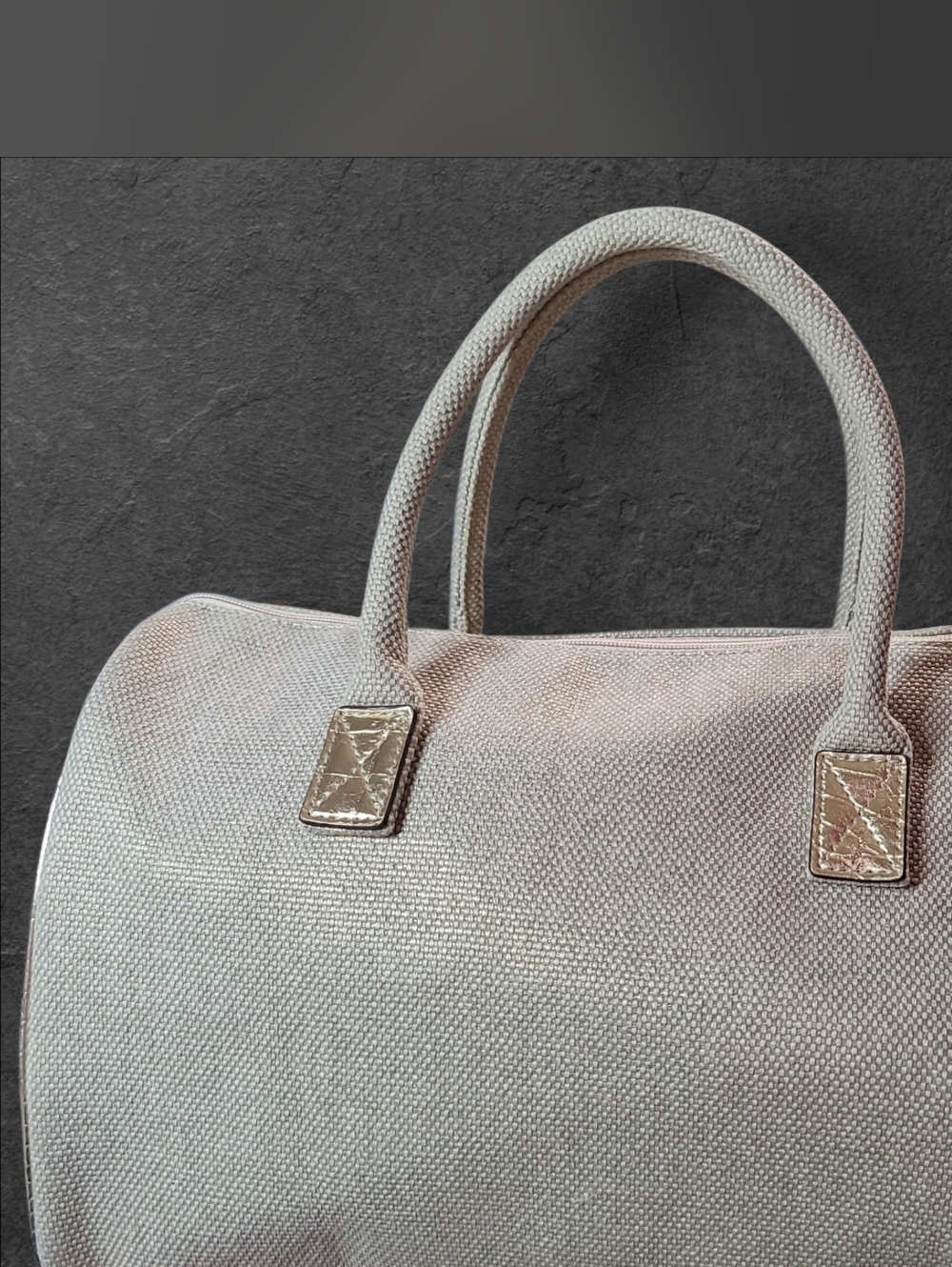Michael Kors Beige Canvas Satchel Travel Bag EUC - Picture 4 of 10